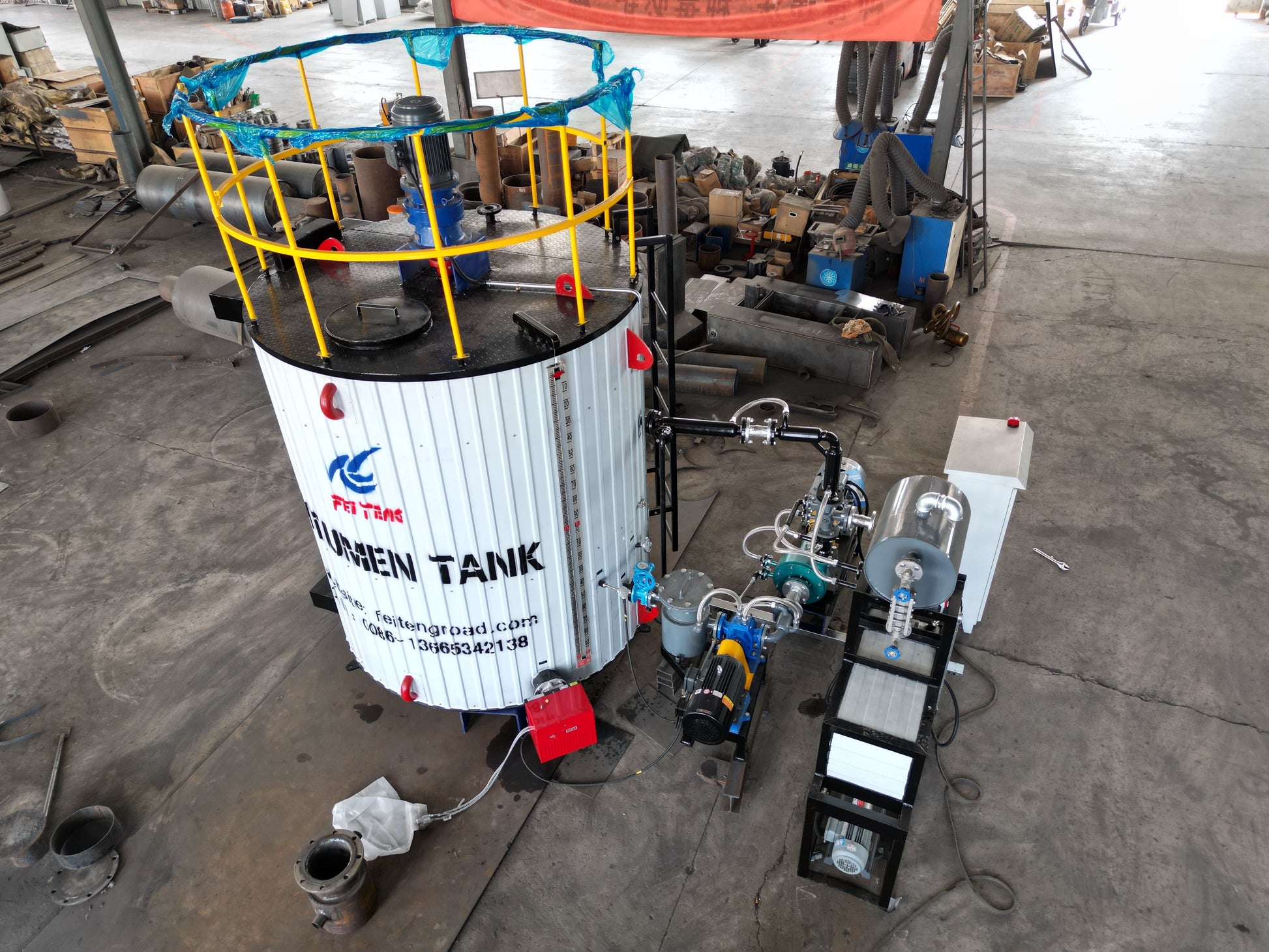 YZGL-L5 5m³ polymer modified bitumen production tank prepared for factory shipping